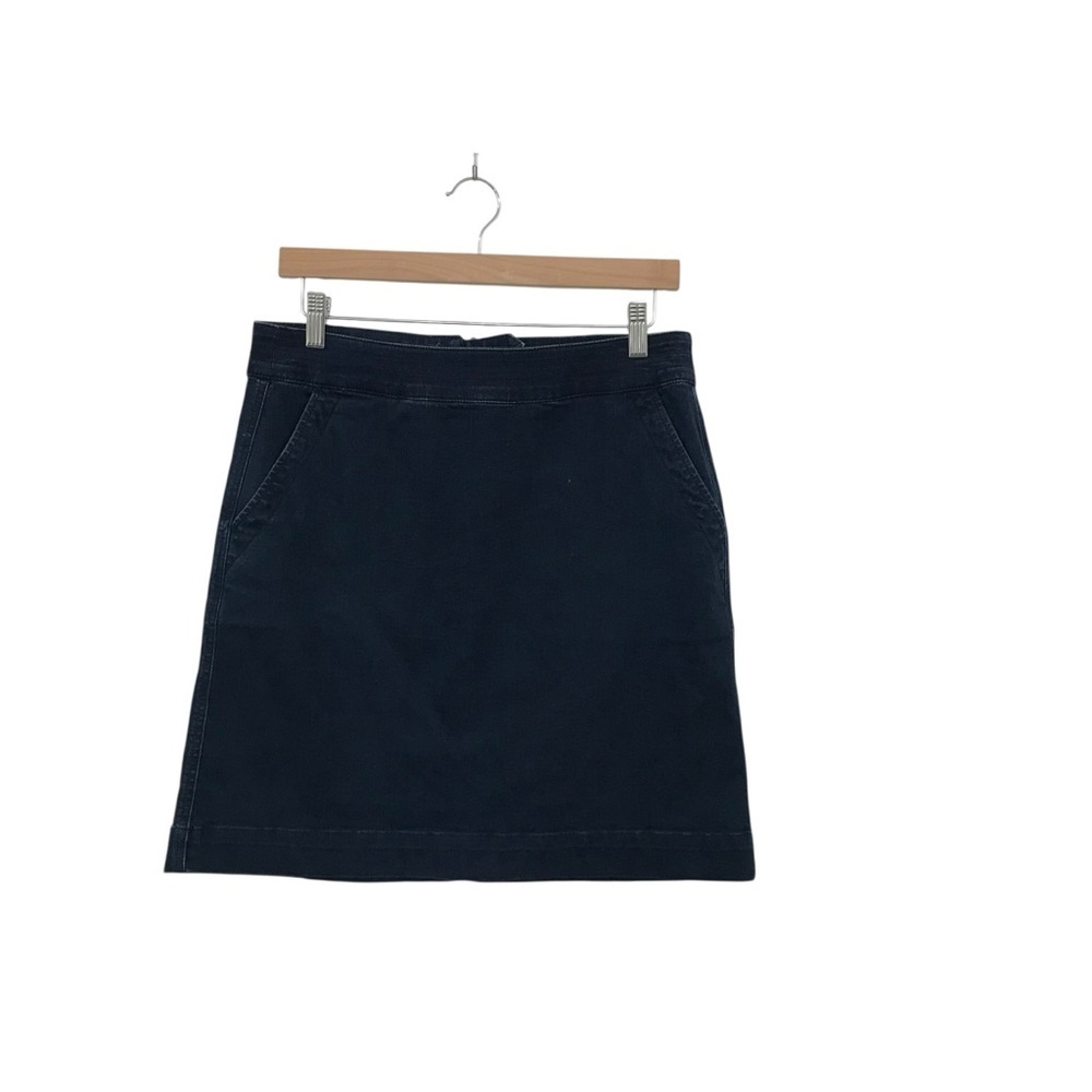 Talbots Women’s 10P Knee Length Straight Dark Wash Denim Skirt Modest Preppy